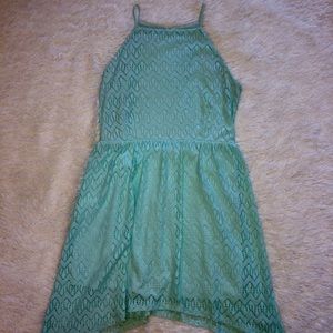 Turquoise spaghetti strap dress 👗